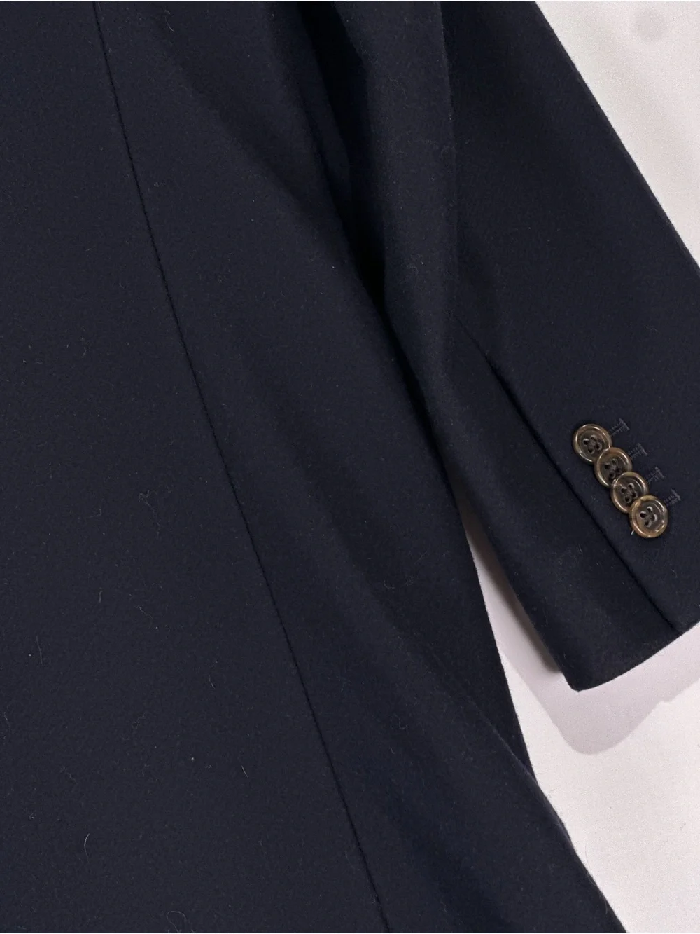 Banana Republic Nova Fides Italian Wool Cashmere Topcoat Navy M